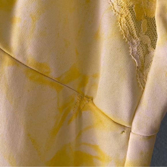 Vintage | 80s 90s Yellow Tie-Dye Slip Dress - Picture 8 of 13